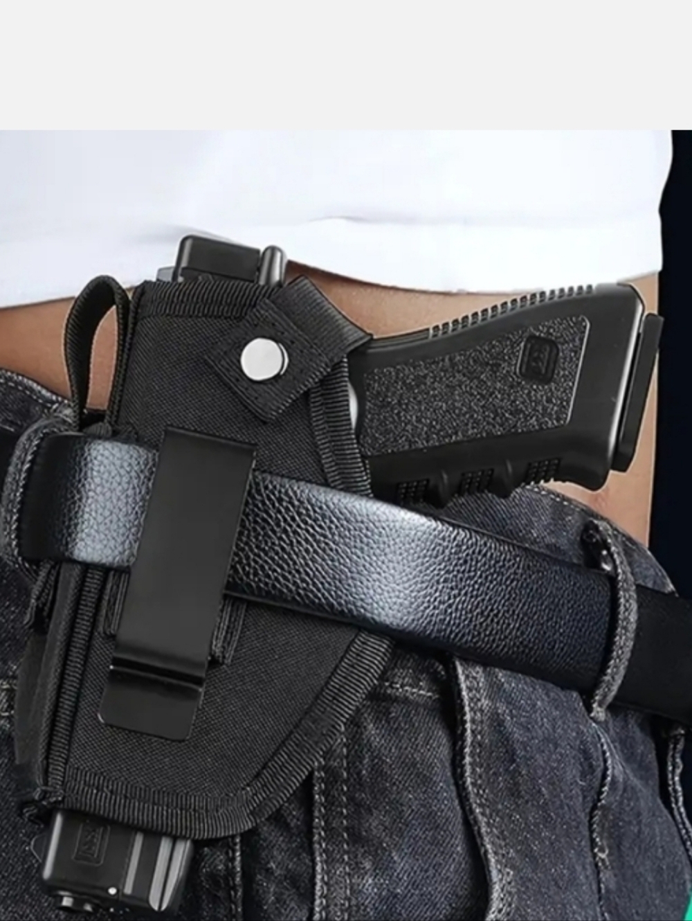 NEW Durable Holster Ambidextrous Universal Gun Holster Concealed Carry Black - Picture 6 of 7